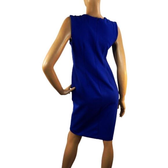Taylor Siouni And Zar Corp Wowens Dress Size 4 Royal Blue Sleeveless Stretch - Picture 5 of 8